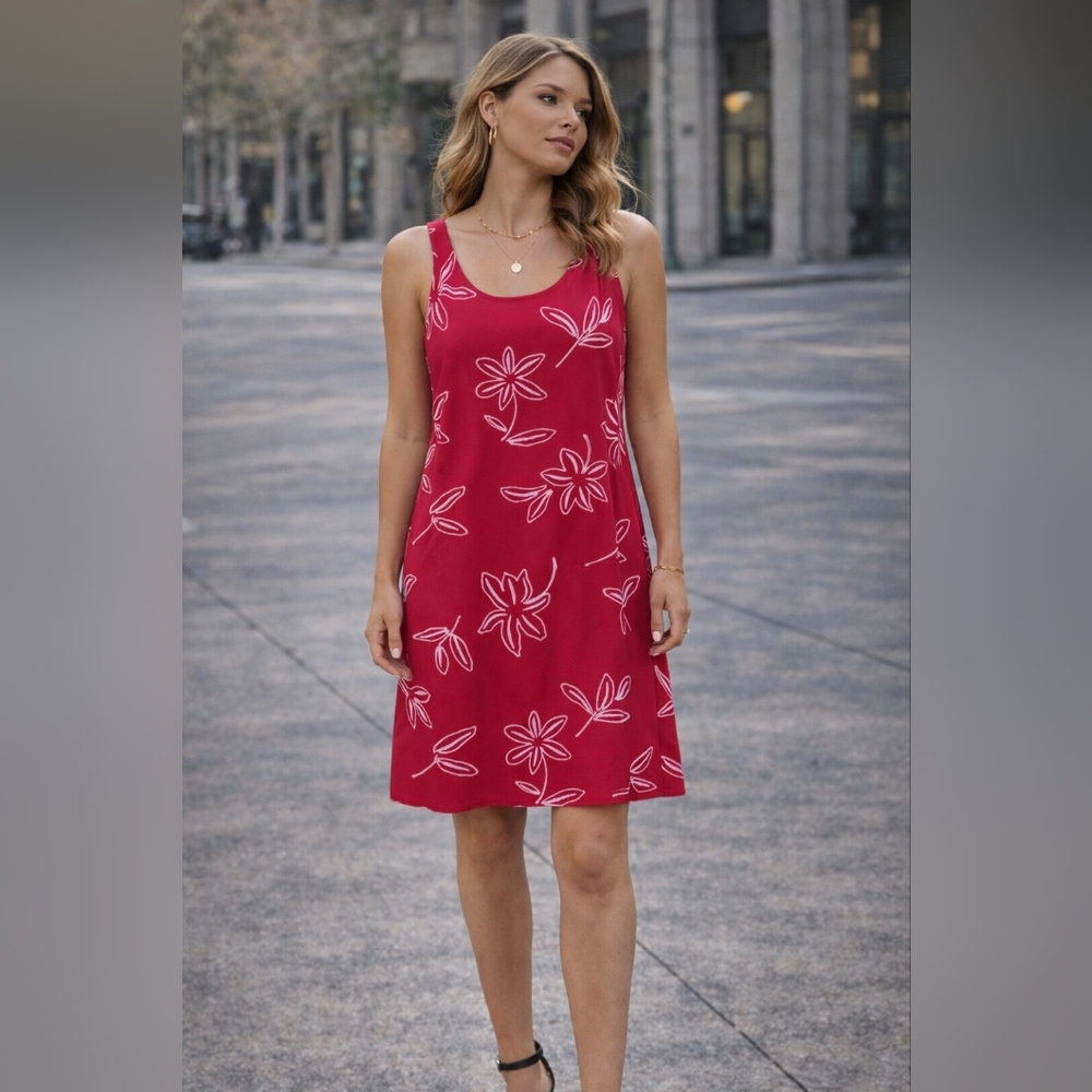 Floral Red Mini Dress